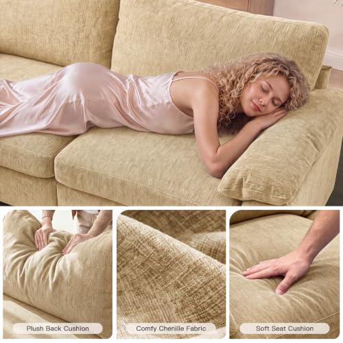 Image of 78 inch Loveseat Cloud Couch, Sectional Couches for Living Room