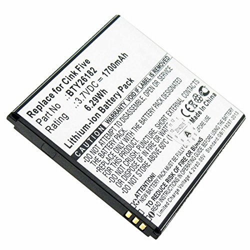 AccuCell Batterie compatible avec WiKo Cink Five, Rainbow, Wiko Darknight, Wiko Rainbow Lite, Wiko...