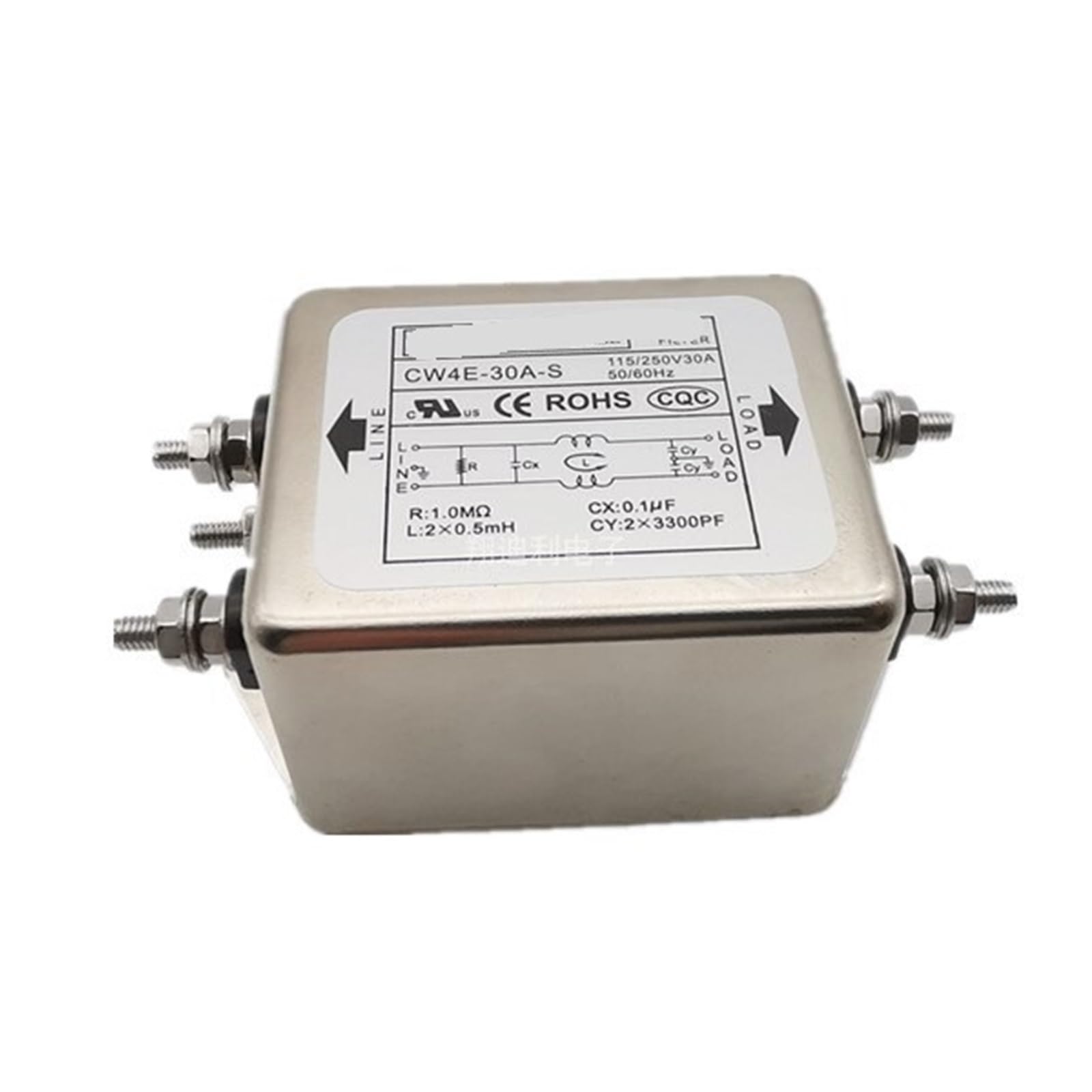 WBBAYDRFR Power filter CW4E-40A-S 6A 10A 20A 30ACW4L2-20A-T two-stage purification anti-interference(CW4E -30A -S Bolt 30A Bolt)