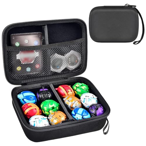PAIYULE Case Compatible with Bakugan for Baku Gear Pack Toys Organizer Storage for Bakucores Cards and Ultra Collectible Action Figures Toy Container Holder for Bakugon Figure (Box Only) Black