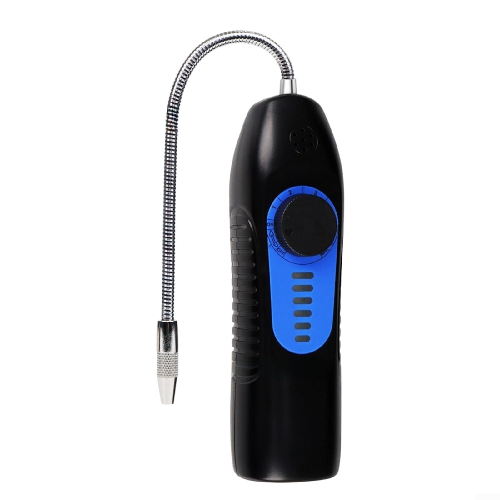 Detector de fugas halógeno para aire acondicionado de coche, detector de fugas de refrigerante con precisión de 3 g/año, sonda flexible y alarma acústica, color negro