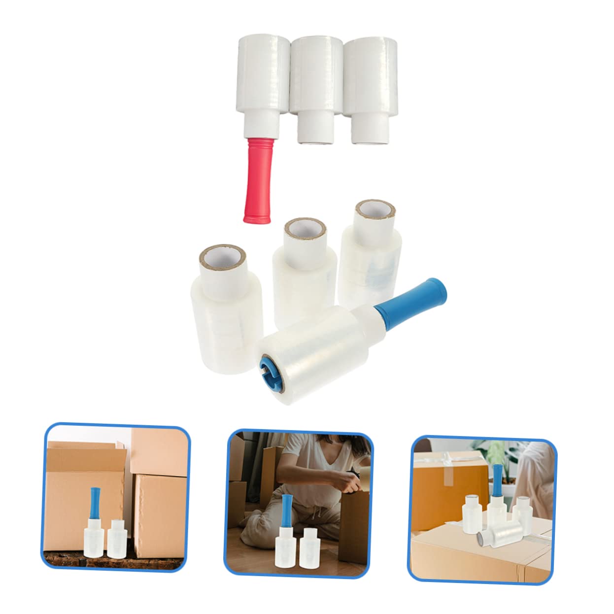 1 Jeu manipuler le film poignée de film main clair extensible auto-adhésif poignées étirer pour l' porte-filtre filmer avec rétractable film étirable Plastique
