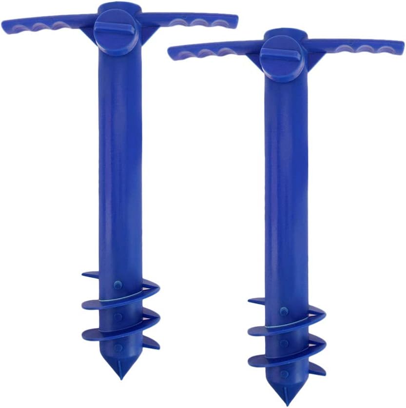 ROFFT Beach Umbrella Sand Anchor,Heavy Duty Outdoor Umbrella Base with 4 Spiral