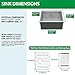 Talllor 25 Inch Drop in Kitchen Sink - 16 Gauge Stainless Steel Topmount Kitchen Sink Single Bowl Handmade Deep Over Counter Sinks Basin Round Corner, 25