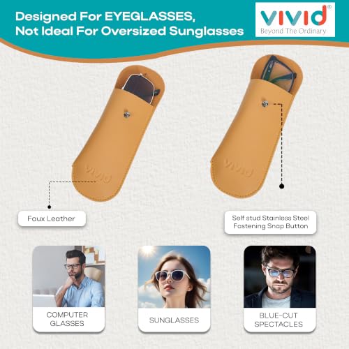 Image of Unisex Specs Chicago Button Eyewear Dabbi Faux Leather Soft Case Cover