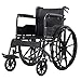 ZXGQF Fauteuil roulant pliable et autopropulsé en acier, Accoudoirs et repose pieds pliants, Fauteuil à pousser, fauteuil roulant, chaise roulante, repose pieds, orthopédique