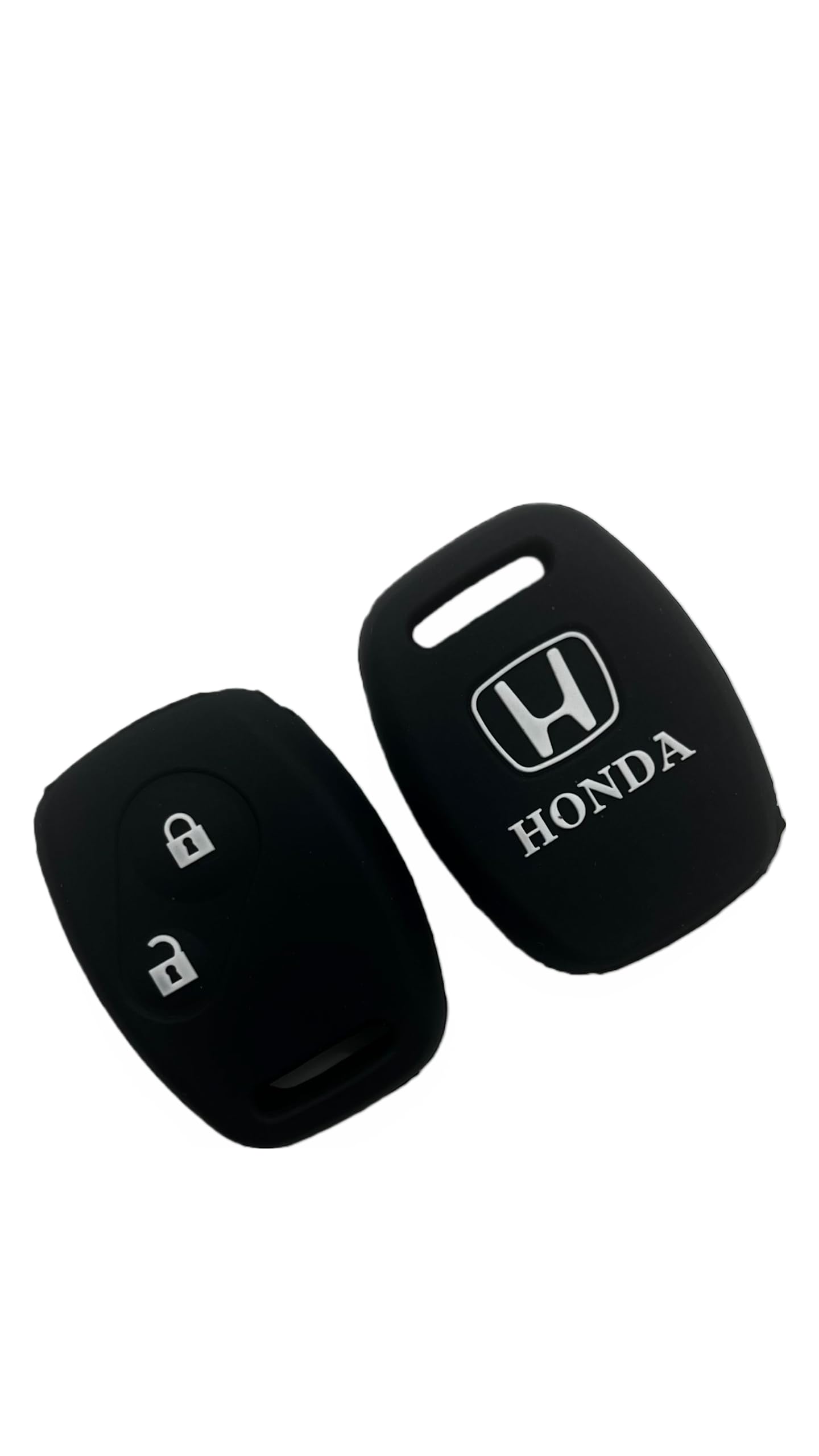 Ashar Key Hub Silicone Key Cover Compatible for Honda City, Civic, Jazz, Brio, Amaze, Mobilio 2 Button Remote Key (Black)