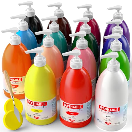 Large Washable Paint Set for Kids (15 Colors)