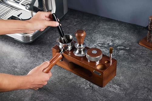 Image of 54mm Tamper Replacement for Breville tamper Adjustable Depth The espresso tamper made of Stainless Steel and Solid wood it's a good Coffee Tamper for Home espresso barista(53.3mm)