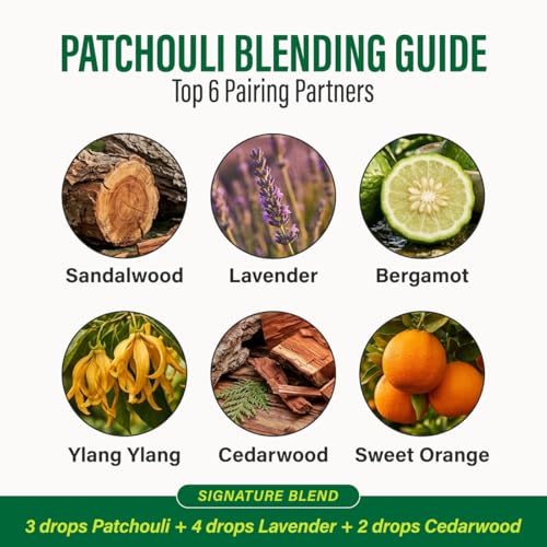 Image of 100% Pure Patchouli Oil - 4 Fl Oz Patchouli Essential Oil for Hair, Skin, Diffuser, Aromatherapy & DIY Soap Making Scent