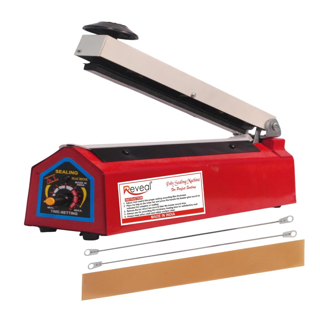 Heat Sealer for Food Packet Packing | Durable Plastic Bag Sealing Machine | Fast Heating, Adjustable Temperature | Perfect for Home & Small Business (8 inch - 200 mm)-image-1
