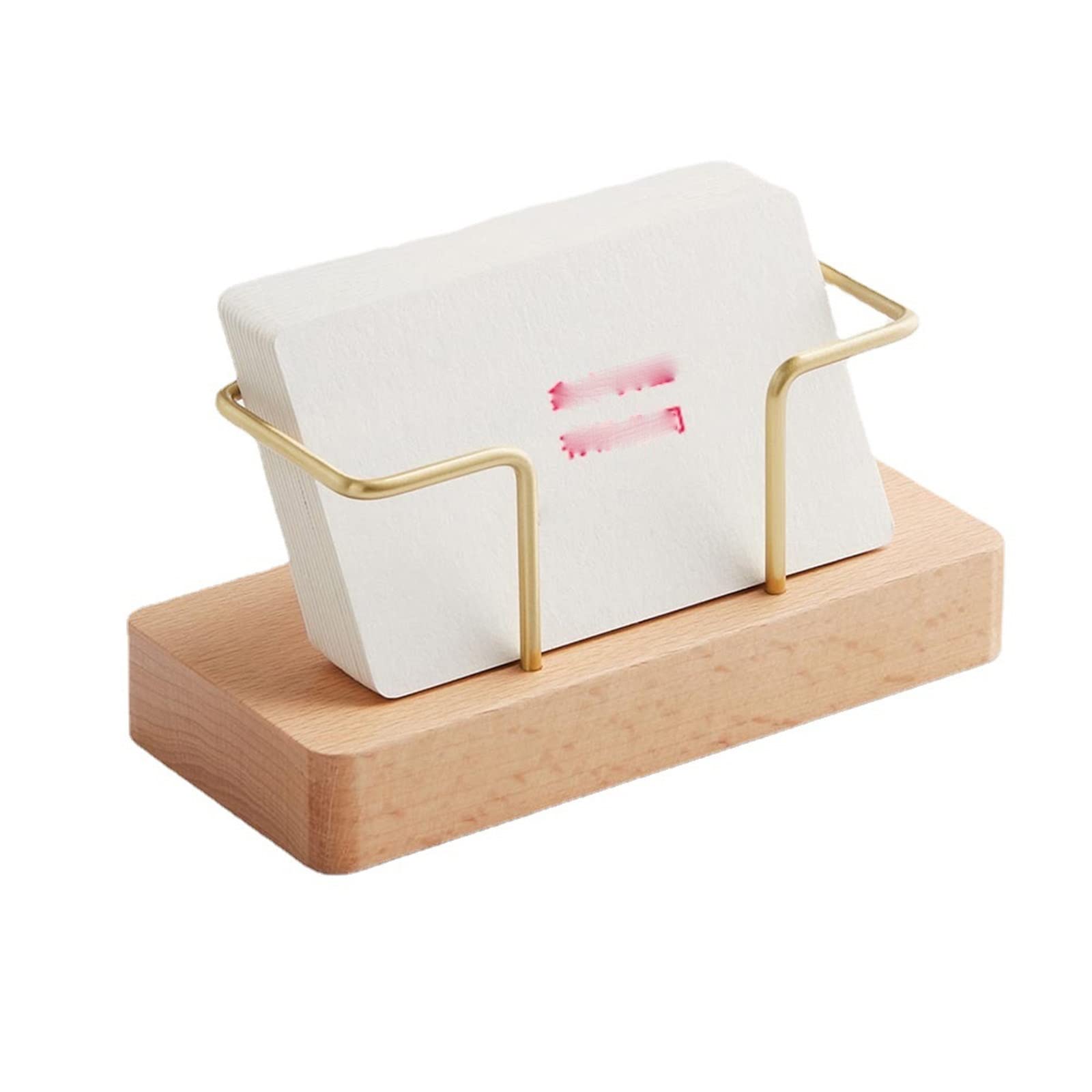 Wcxozerty Natural Business Card Holder Business Card Holder For Desk, Display For Office Home(,5.5X11x9cm)