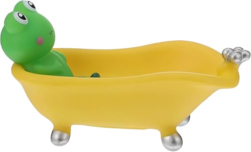 Cabilock Jabonera para bañera, divertido soporte para fregador, contenedor de esponja, organizador de jabón para cocina, accesorios de baño, verde y