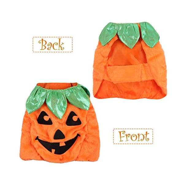 Popetpop cat pumpkin costume-halloween cat costume suits clothes hatdress headbands festival pumpkin costumes for dogs cats - image 5