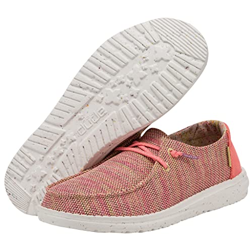 Image of HEYDUDE Women's Wendy Sox Glow Cream Size 12 | Women's Shoes | Women's Lace Up Loafers | Comfortable & Light-Weight
