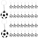30PCs Soccer Party Favors Soccer Keychains for Boys Kids School Carnival Reward Soccer Themed Birthday Party Goodie Bag Fillers