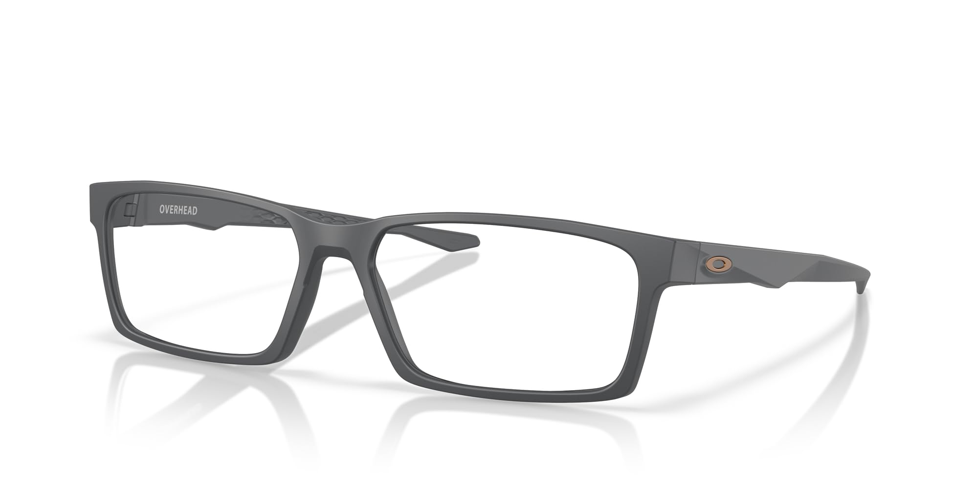 Oakley Men's OX8060 Overhead Rectangular Prescription Eyewear Frames, Matte Carbon/Demo Lens, 59 mm