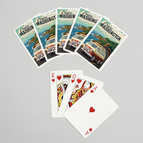 Lantern Press Cruise Washington, Juego de Naipes Poker miniatura 7