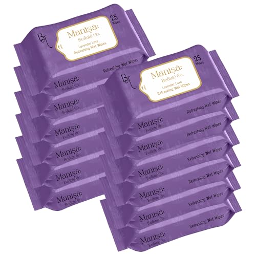 Image of Co. Lavender Luxe Refreshing Wet Wipes | Alcohol-Free, Paraben-Free, Vegan & Cruelty-Free | Soothing & Hydrating Facial Wipes | 300 Wipes (Pack of 12)