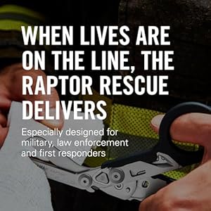 LEATHERMAN, Raptor Rescue, 6-in-1 Heavy-Duty Emergency/Trauma Shears with Carbide Glass Breaker & Strap Cutter, Made in the USA, Utility Sheath Included Red/Black, With Utility Holster LEATHERMAN Raptor Rescue 6 in 1 Heavy Duty EmergencyTrauma Shears with Carbide Glass Breaker Strap Cutter Made in the USA Utility Sheath Included RedBlack With Utility Holster