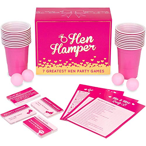 Hen Hamper - 7 Hilarious Hen Party Games (Bubbly Pong, Mr & Mrs, Hen Charades, I Have Never, Who Knows The Bride Best, What Am I, Truth or Dare)