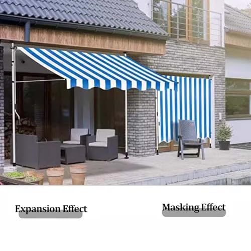 Tessuto di ricambio per tenda elettrica retrattile, impermeabile, in poliestere, per terrazze e balconi (5,5 x 3,5 m) – tende parasole per pergola
