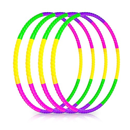 Toy Colour Adjustable Plastic Hoop Set (4P)