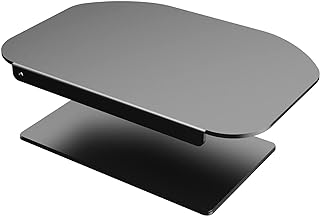 Pholiten Monitor Mount Reinforcement Plate for Thin, Glass and Other Fragile Table Tops, Steel Bracket Plate Fits Most Monitor Stand C Clamp Installation