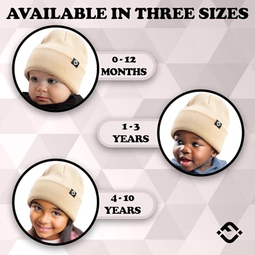 Image of Funky Junque Baby, Toddler & Kids Beanie - Ultra Soft Stretchy Knit Winter Hat for Ages 0-10, Available in 3 Sizes