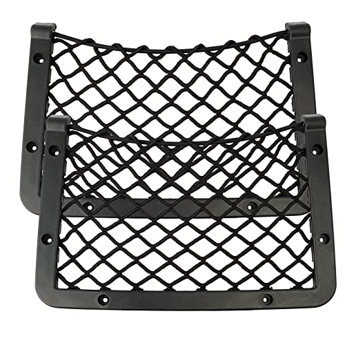 2 Pezzi Rete Portaoggetti per Auto Rete Portaoggetti Tasca Organizer Bagagliaio Auto Rete Elastica per Carico di Auto Borsa Laterale Posteriore Tasca Posteriore per Utensili Camper (32 cm x 21 cm)