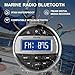 Herdio Marine Radio and Speakers Set Compatible with Bluetooth, Marine Gauge Head Unit+6.5 Inch Marine Flush Wall Mount Ceiling Speakers+Rubber Flexible Mast FM AM Antenna