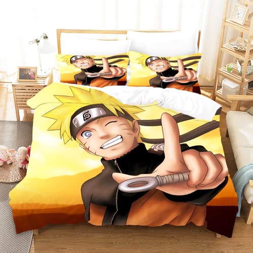 MYLZZ Housse De Couette 1 Personne Anime pour Enfants 3D Housse De Couette à Glissière 100% Microfibre Grande Housse De Couette Double Housse De Couette avec Taie d'oreiller Cover