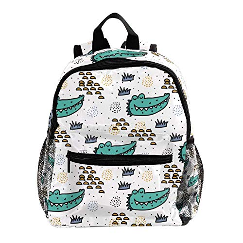 Preisvergleich Produktbild Rucksack Cartoon Krokodilkopf Kinderrucksack Schultasche Wasserdicht für Kindergarten Vorschule Alter 3-8 Jahre alt 25.4x10x30CM