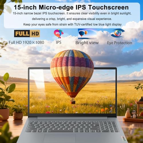Image of Lenovo IdeaPad Slim 3i • 15.6 inch FHD Laptop with Microsoft 365 Included • Intel 4 Cores • 1.1TB Storage (128GB SSD + 1TB OneDrive) • LPDDR5RAM • Privacy Shutter • Dolby Audio • Win 11