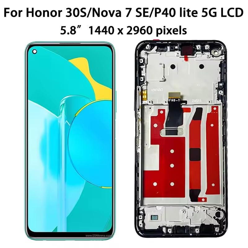 Écran LCD Huawei P40 Lite 5G remplacer vitre cassée Honor 30S - 3
