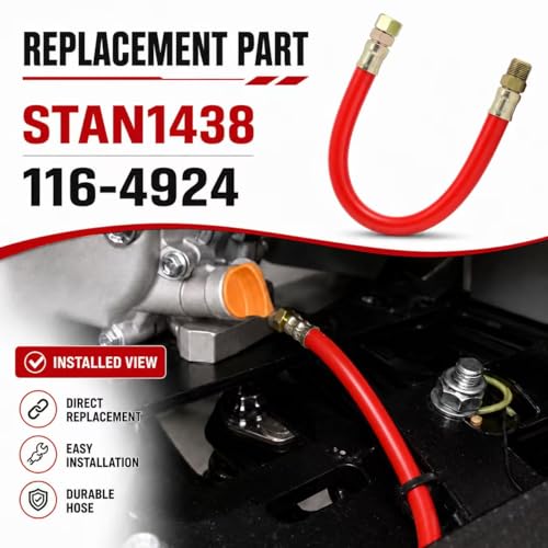 Image of 2-Pack STAN1438 3 /8 inch Oil Drain Hose for Tecumseh Kohler Engines, NPT Kit | Fits 3 /8 inch NPT drain ports; flexible oil drain hose helps make engine oil changes cleaner, easier, and less