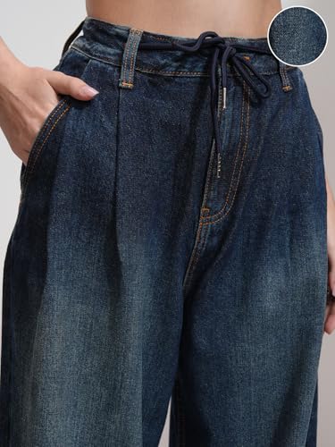 Image of Tokyo Talkies Women Cotton Baggy Jeans | Machine wash