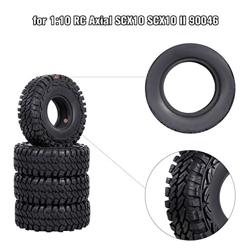 OWSOO 4 PCS 110 mm 1.9 pol. Pneus de borracha para rodas para 1:10 RC Rock Crawler Compatível com Ax