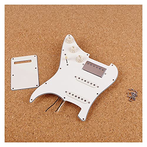 Chargé précâblé Guitare Électrique De 10 Trous Préwired PickGuard Set Blanc pour Guitare Électrique - Les Beatles, Paul McCartney, John Lennon, RIngo Starr, George Harrison Chargé précâblé Guitare Électrique De 10 Trous Préwired PickGuard Set Blanc pour Guitare Électrique – Image 6