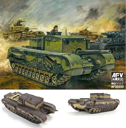 Amazon Com Afv 1 35 Afv Club Churchill 3 Inch Cwt Gun Model Building Kit Arts Crafts Sewing