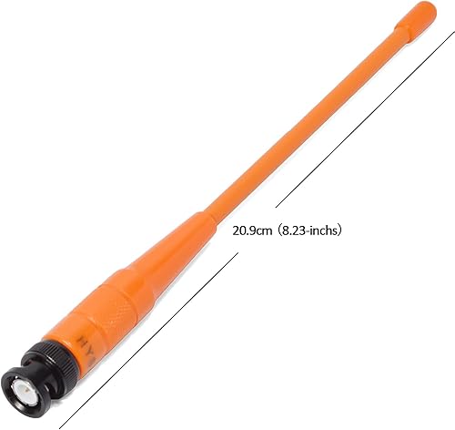 Miniatura 7 de Antena BNC HYS-701N Dual Band VHFUHF 2M 70CM Antena para ICOM IC-A14 IC-V8 Vertex HX300 HX320 Kenwood TK100 TK200 Radio de mano (3PCS)