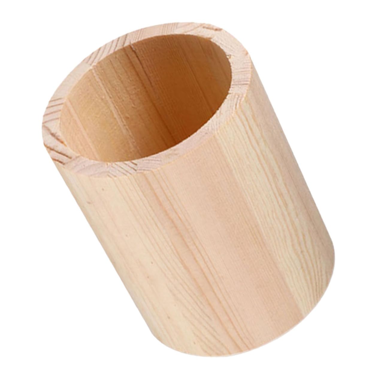 MAGICLULU 4piezas Portalápices De Madera Natural Para Oficina y Maquillaje Recipiente De Almacenamiento Para Dibujo y Escritorio Organizador De Accesorios