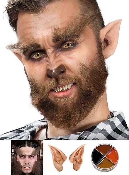 Hochwertiges Halloween Make-up Set - Hipster Werwolf - Verkleidung Schminke - Karneval & Motto-Party