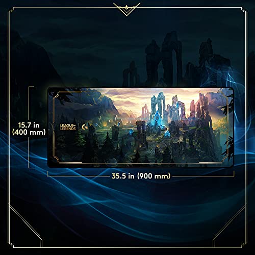 840 Tappetino Mouse Gaming XL in Tessuto - 3 mm di Spessore, Base Stabile in Gomma, Superficie Orientata alle Prestazioni, Edizione Ufficiale League of Legends - Mousepad - Immagine 2