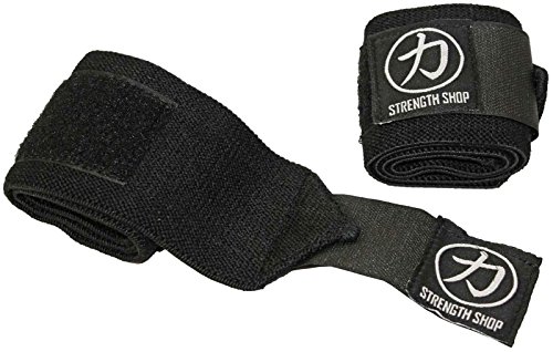 Muñequeras Fuerza tienda Hercules color negro para tus sesiones diarias de gimnasio