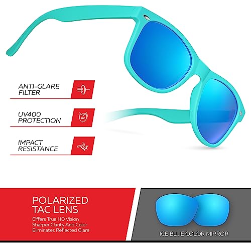Image of Retro Rewind Polarized Sunglasses for Women Men - UV400 Classic Square Vintage Shades Trendy Unisex Sun Glasses