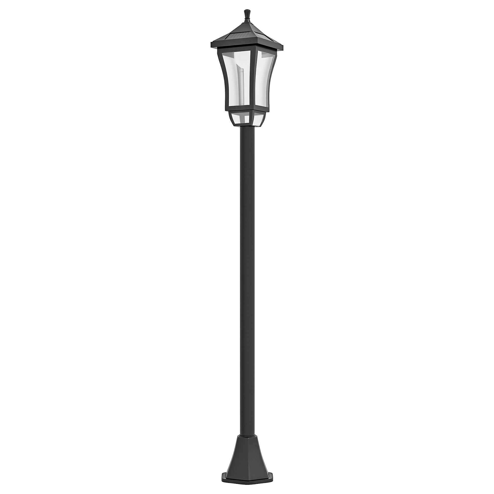 Outsunny Unisex Black 1.3 M Led Garden Lamp Post Light, Waterproof Ip44, Cool White In