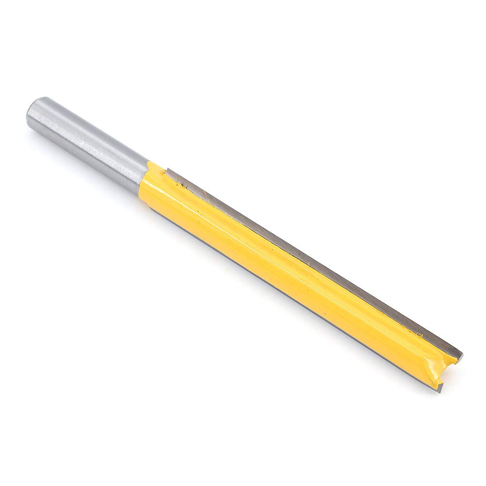 2Pcs 8 mm vástago Hoja extra largo recto Fresa Bit Madera Edición Cutter Set, Brocas rectas de flauta doble, fresas rectas, fresa para trabajar la madera