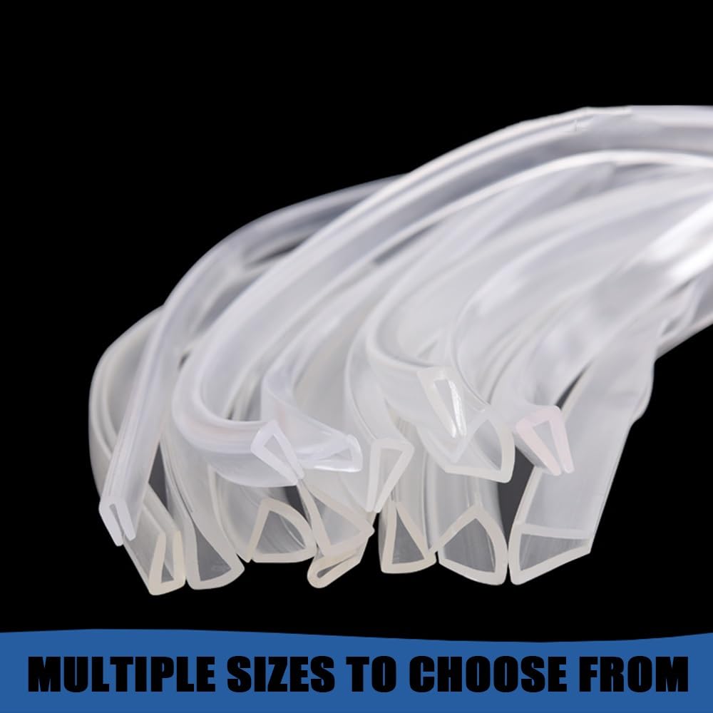 Transparenter Kantenschutz 300cm Silikon Klebestreifen U-Form Eckenschutz Glastische Klemmprofil Selbstklemmend Kantenschutzprofil Für Baby(20m-65ftx8-9mm)