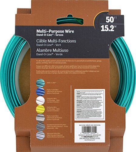 Image of Hillman Green Plastic Coated Steel Wire for Clothesline Wire
